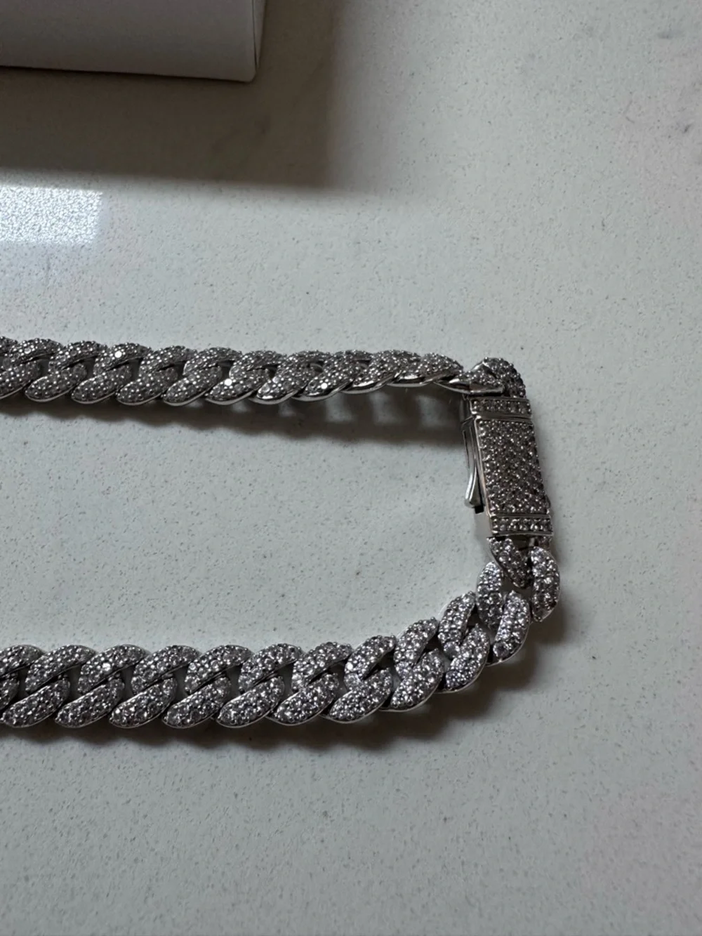 JAXXON Men’s Silver Cuban Link Chain Necklace